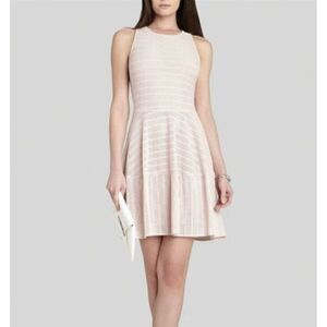 BCBGMaxAzria Cassandra Striped Eyelet Pink Dress S